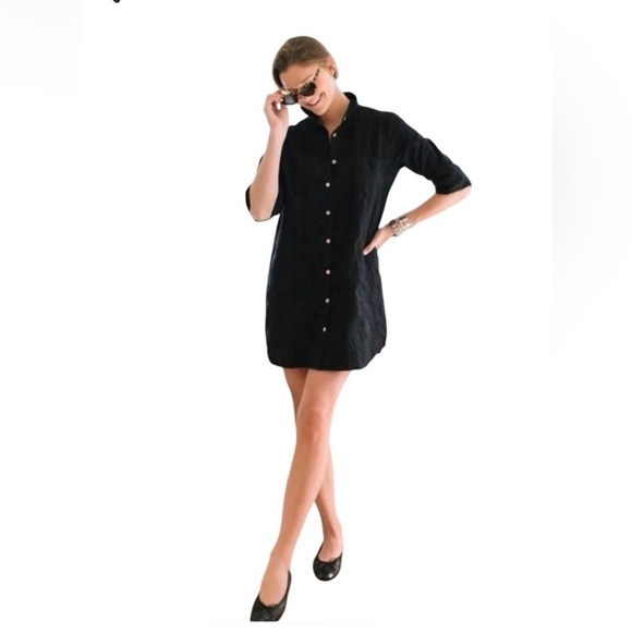Julia Amory Other - Julia Amory The Swizzle Black Embroidered Mini Shirt Dress - XS